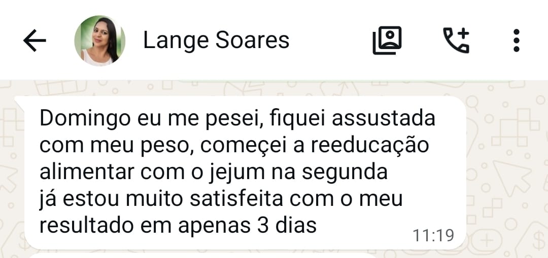 O primeiro passo faz diferença: mensagem original de uma participante à Nutri Risilene