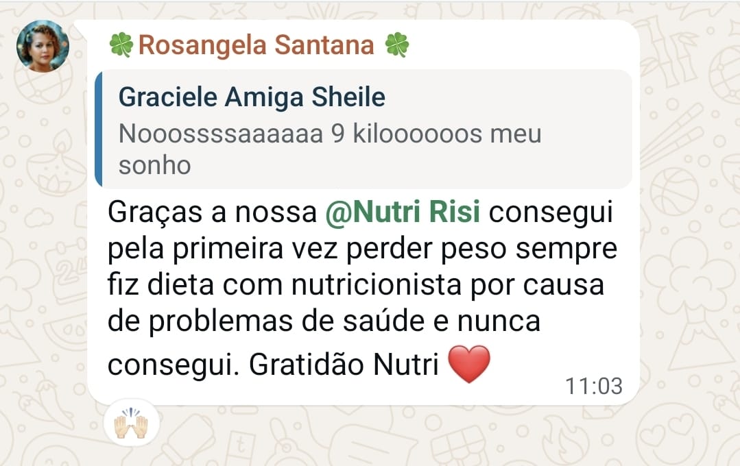 Uma nova relação com o cuidado: mensagem original de uma participante à Nutri Risilene